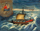 tableau, ex-voto : Bateau dans la tempête (N° 2)