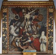 Retable et tableau d'autel : Descente de Croix avec pénitents