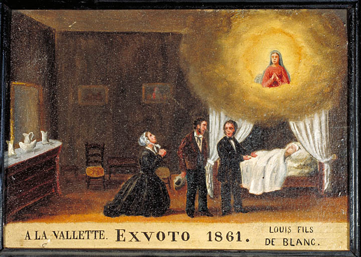 tableau, ex-voto : Demande de guérison de Louis Blanc (N° 2)