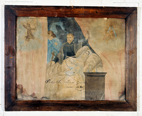 ex-voto, tableau : Demande de guérison d'une femme, Petrolita Vedova Gianni