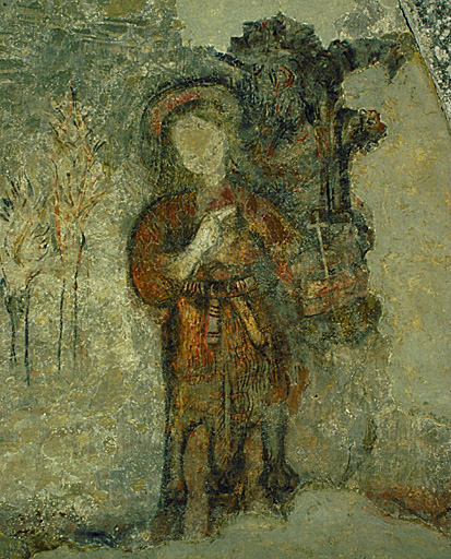 peinture monumentale : Saint Jean Baptiste (?), Dieu le Père