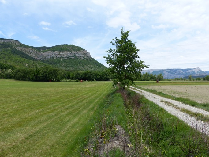 Les terres gagnées sur le Buëch, au quartier des Vignasses.