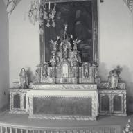 ensemble du maître-autel : tabernacle à ailes, exposition, 8 statues (statuettes)