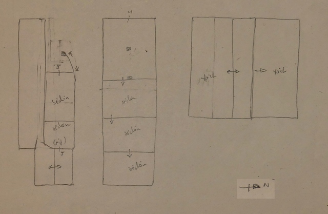 Plan schématique des bâtiments : étage de comble.