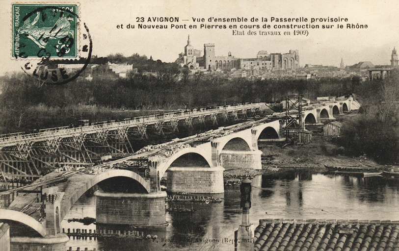 pont en pierre sur le bras de Villeneuve dit Nouveau Pont