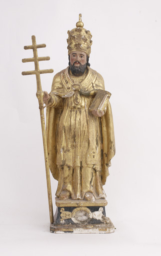statue-reliquaire de saint Etienne (petite nature, socle-reliquaire)