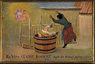 tableau, ex-voto : Chute de Claire Robert