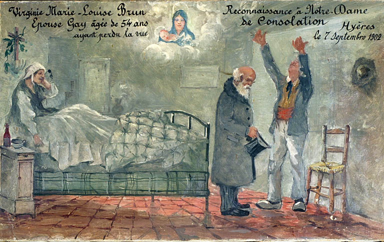 tableau, ex-voto : Demande de guérison de Marie-Louise Brun