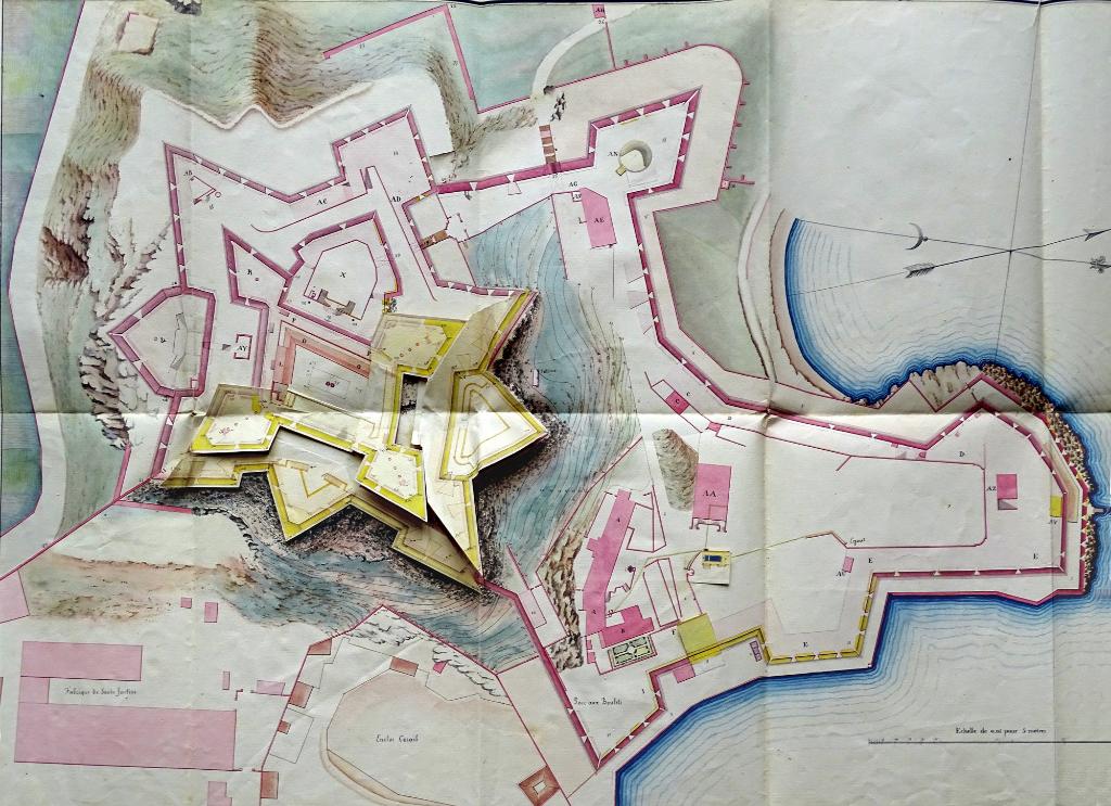[Plan du fort St Nicolas pour un projet de restauration], 1818. Détail, projet.
