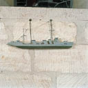 Maquette d'un bateau de guerre offerte en 1919.