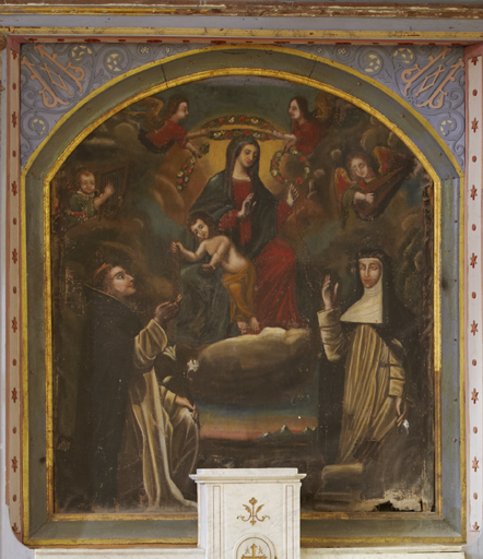 tableau d'autel : Donation du rosaire