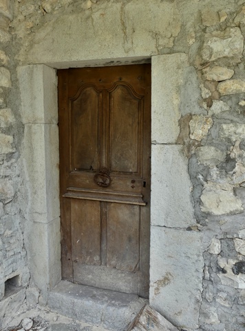 Elévation ouest, deuxième niveau. Porte du logis.