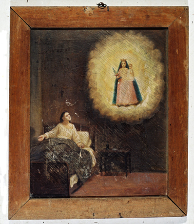 ex-voto, tableau : Demande de guérison d'une femme, Marguerite Stampanone