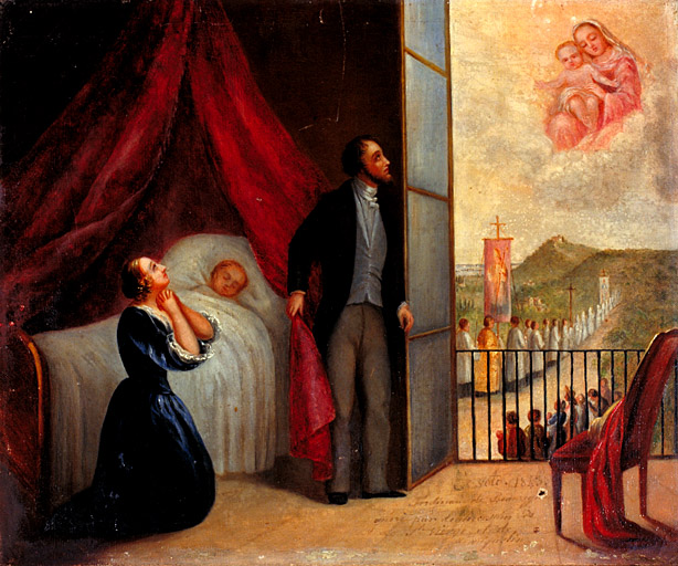 tableau, ex-voto : Demande de guérison de Ferdinand de Beauregard