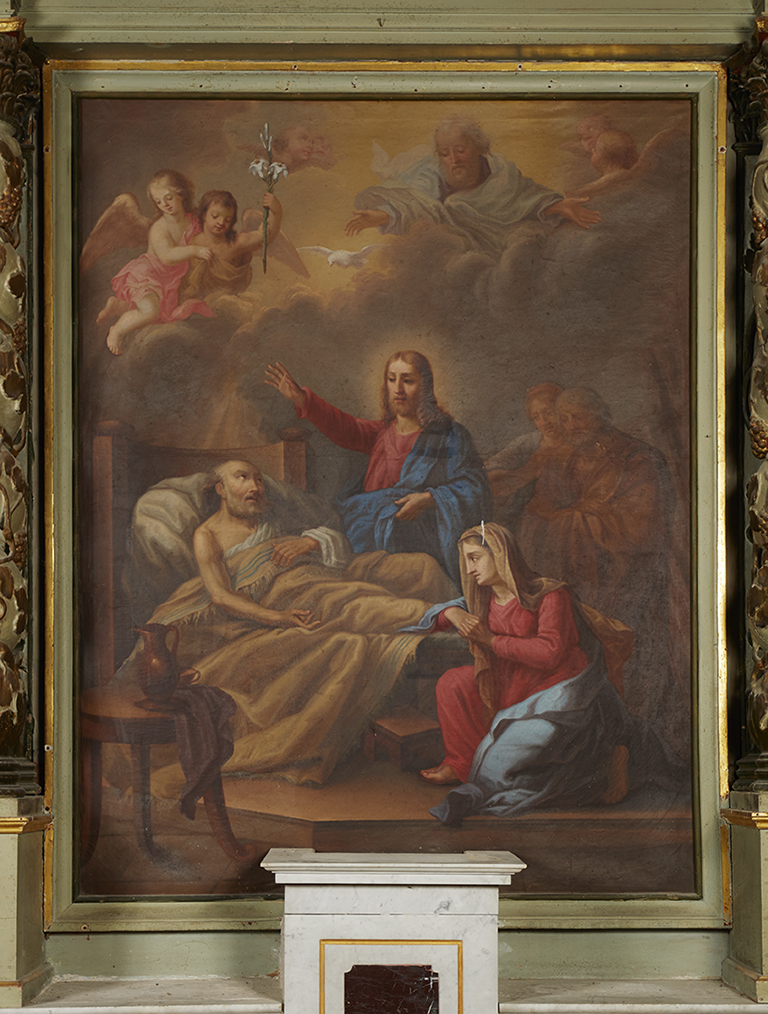 Tableau d'autel : Mort de saint Joseph