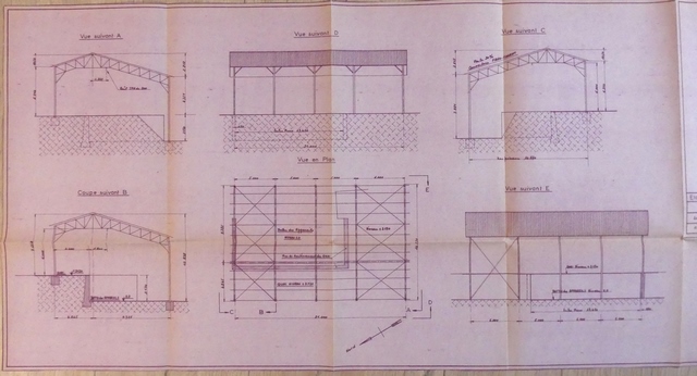 Plan, coupes et élévations.