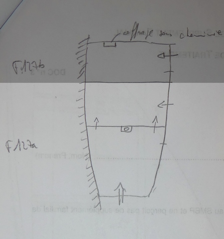 Plan schématique du bâtiment : étage de soubassement (partie non grisée).