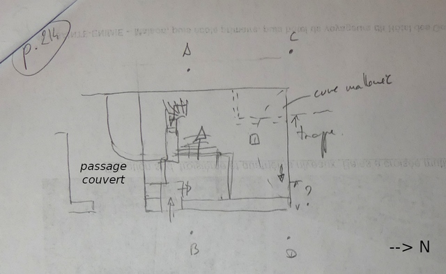 Plan schématique du bâtiment : étage de soubassement.