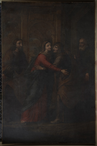 Tableau : la Visitation avec saint Joseph et saint Zacharie