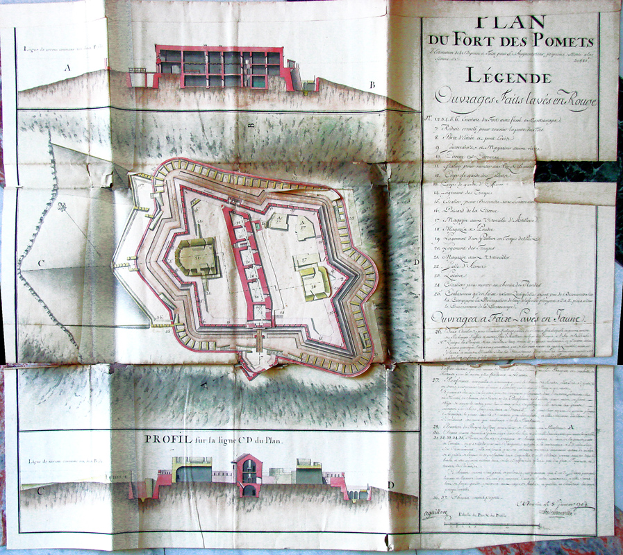 Plan du fort des Pomets. 1764.