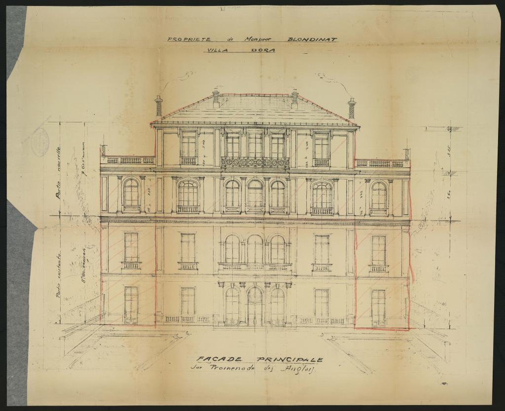 maison de villégiature (villa balnéaire) dite villa Dora, un temps pension Melrose, actuellement immeuble dit Palais Doria