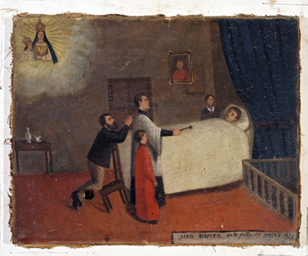 ex-voto, tableau : Demande de guérison d'un homme, Jean Marsan