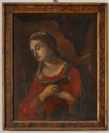 Deux tableaux, cadres : l'archange Gabriel et la Vierge Marie figurant une Annonciation