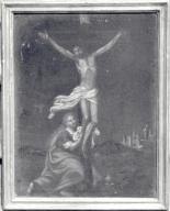tableau : Le Christ en croix et sainte Marie-Madeleine
