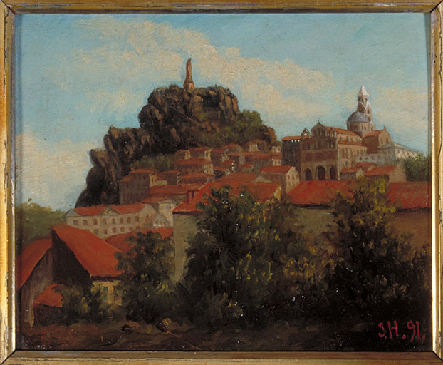 tableau, ex-voto : Vue du Puy-en-Velay