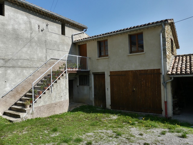 Bâtiment de la remise-étable-laiterie. Elévation ouest.