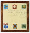 ex-voto, tableau : Six blasons et signatures polonaises