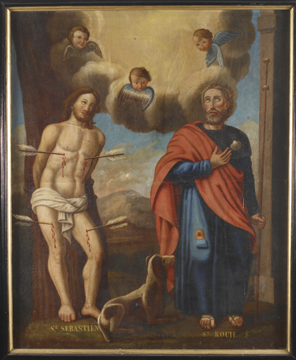 tableau : Saint Sébastien et saint Roch