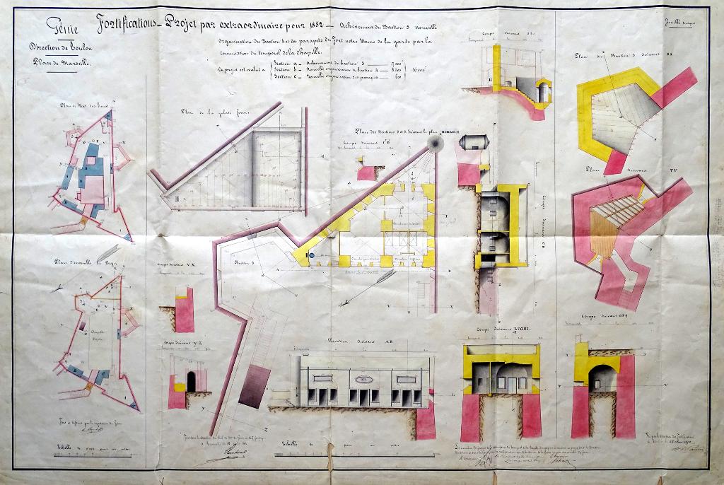 Projet par extraordinaire pour 1852 sur ND de la Garde, 1852.
