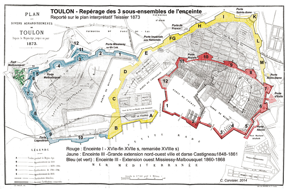 Ports et aménagements portuaires de la commune de Toulon