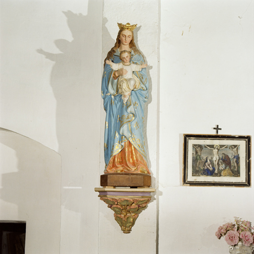 statue (demi-nature) : La Vierge à l'Enfant, culot