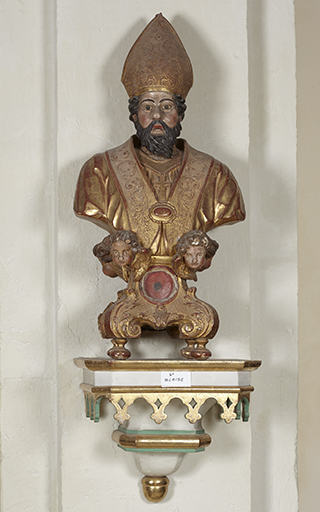 Buste-reliquaire (socle-reliquaire) : saint Blaise