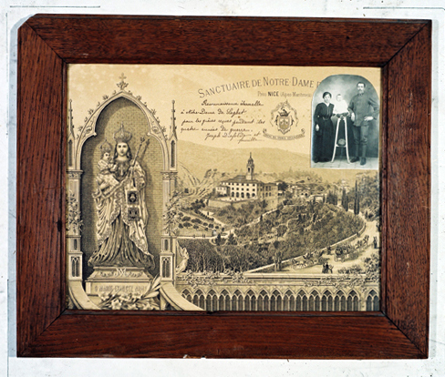 ex-voto, tableau : Vierge, sanctuaire de Notre-Dame de Laghet et donateur, famille Diefoldo