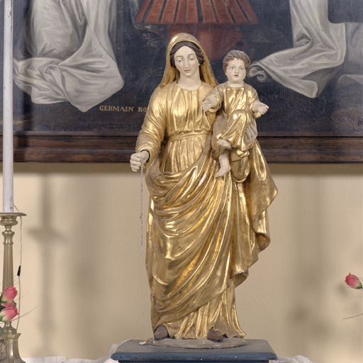 statue (petite nature) : La Vierge à l'Enfant