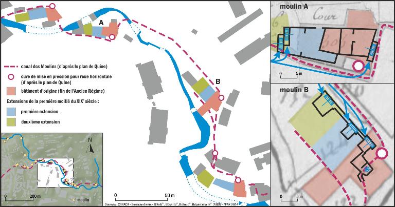 Evolution des moulins dans la première moitié du XIXe siècle