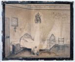 ex-voto, tableau : Prière d'un enfant devant son lit, Auguste Soldani