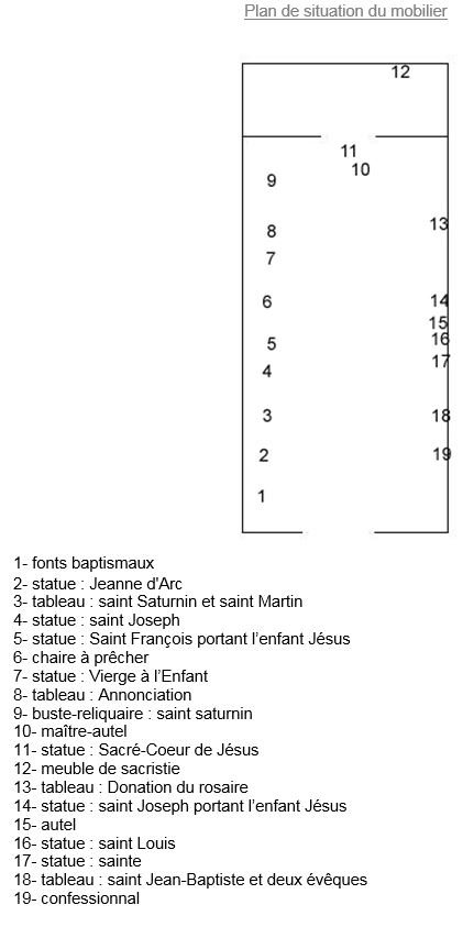 le mobilier de l'église paroissiale Notre-Dame-des-Parans