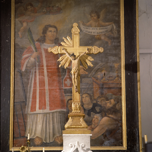 croix d'autel, statue : Christ en croix