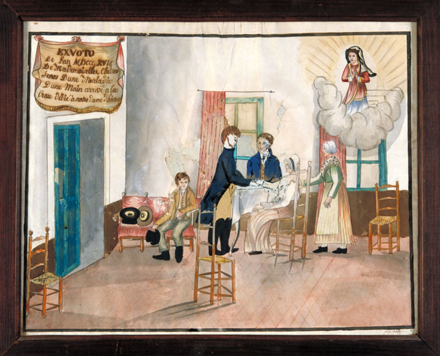 tableau, ex-voto : Demande de guérison de Claire Senes