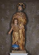 Groupe sculpté (grandeur nature) : saint Joseph et l'Enfant Jésus