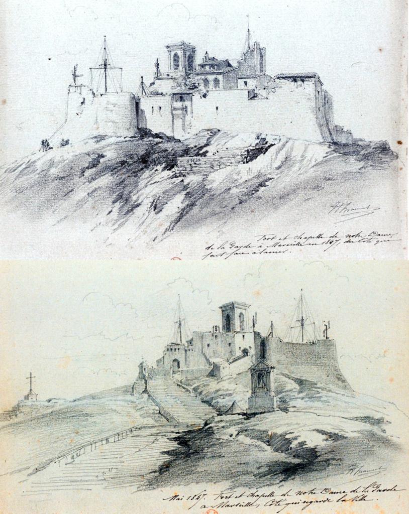 [Deux vues de N.D de la Garde], 1847.