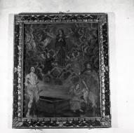 tableau d'autel et son cadre : L'Assomption, saint Sébastien et saint Roch