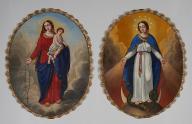 Bannières de procession de la confrérie du Rosaire et de Notre-Dame-des-Grâces (fragments)