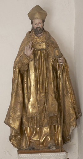 statue (petite nature) : saint Evêque