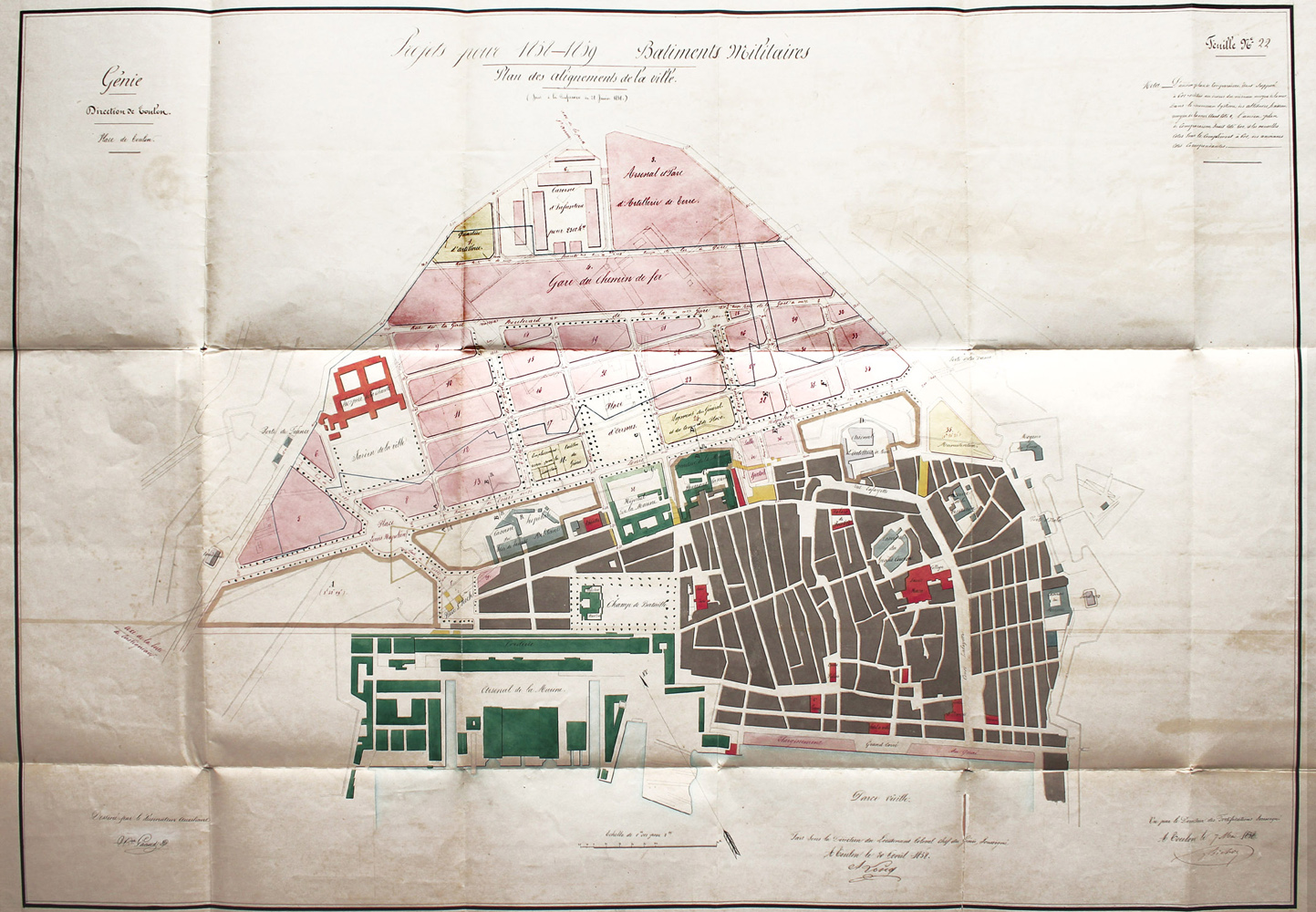 fortification d'agglomération, extension nord-ouest et darse Castigneau