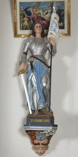 Console et statue (petite nature) : sainte Jeanne d'Arc